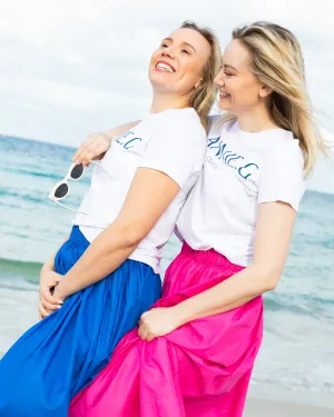 Gathered Waist Skirt - True Blue