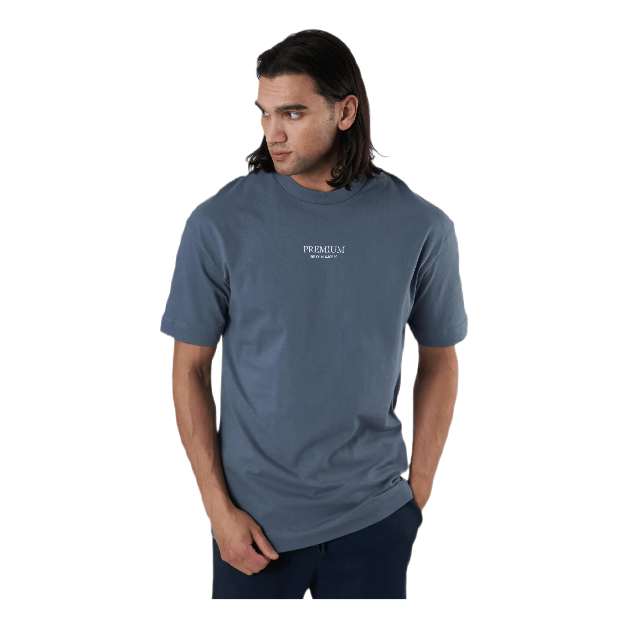 Geo Box Fit Ss Tee Blue