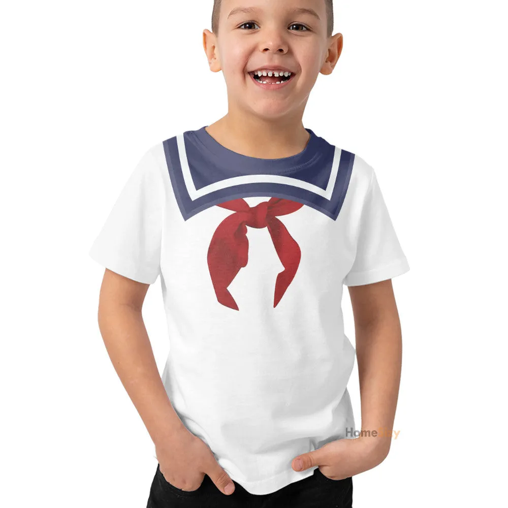 Ghostbusters Stay Puft Marshmallow Man Custom Cosplay Costume Kid Tshirt QT205198Hf
