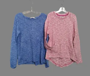 GIRL SIZE 10/12 YEARS - H&M / OLD NAVY, 2 Pack Pullover Sweaters, Soft Knit VGUC B25