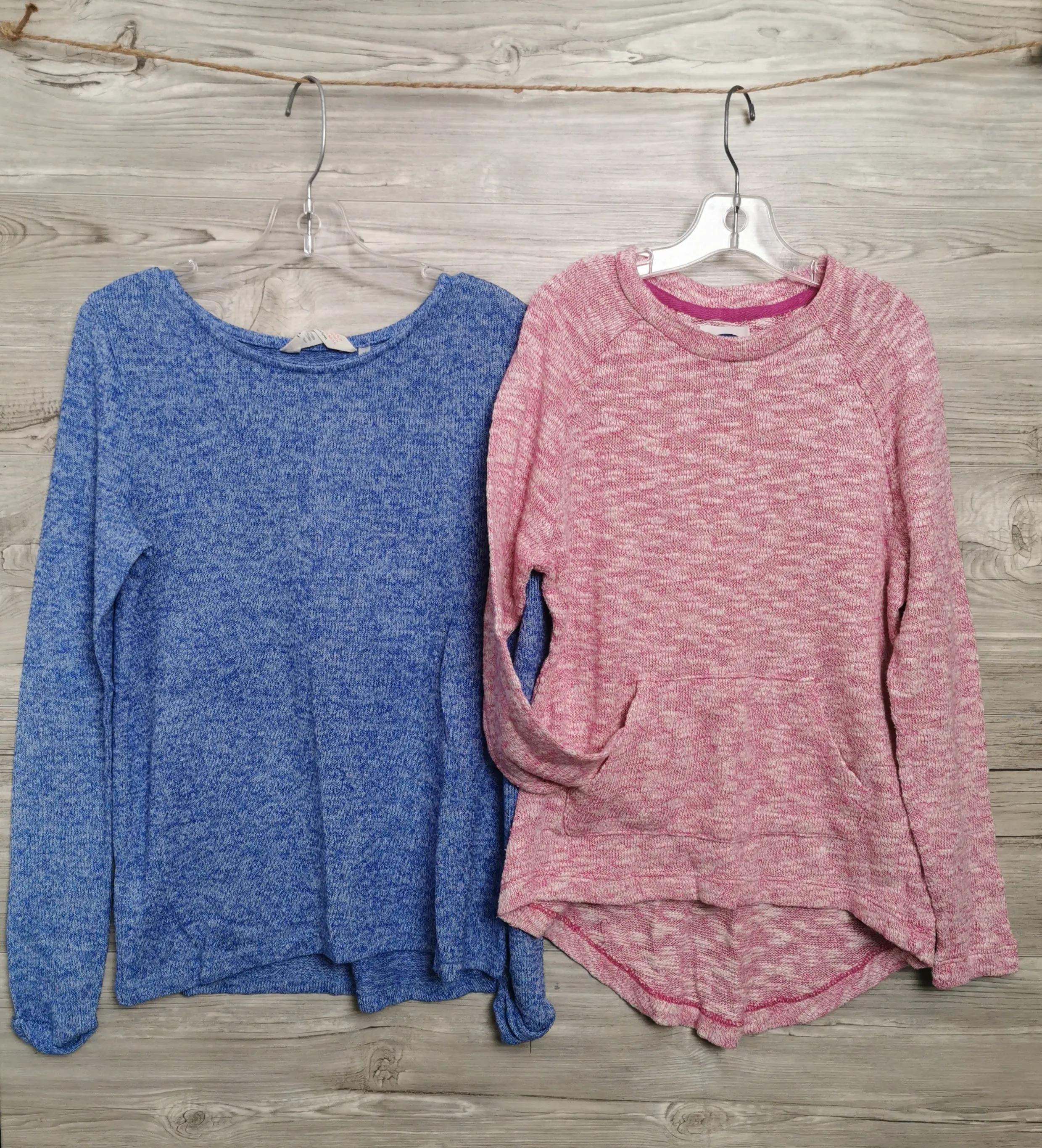 GIRL SIZE 10/12 YEARS - H&M / OLD NAVY, 2 Pack Pullover Sweaters, Soft Knit VGUC B25