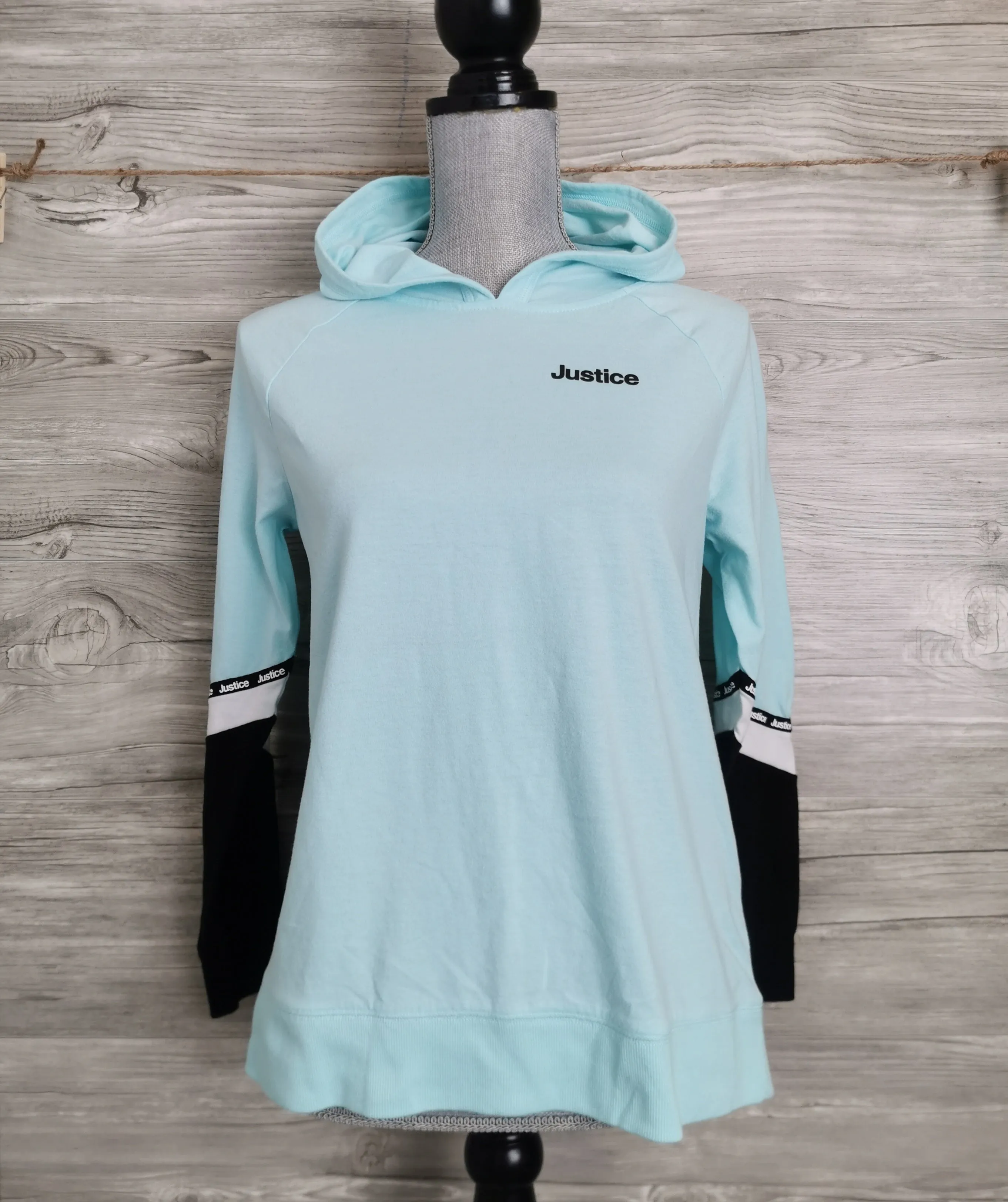GIRL SIZE 14/16 YEARS - JUSTICE Active, Soft Pullover Hoodie EUC B15