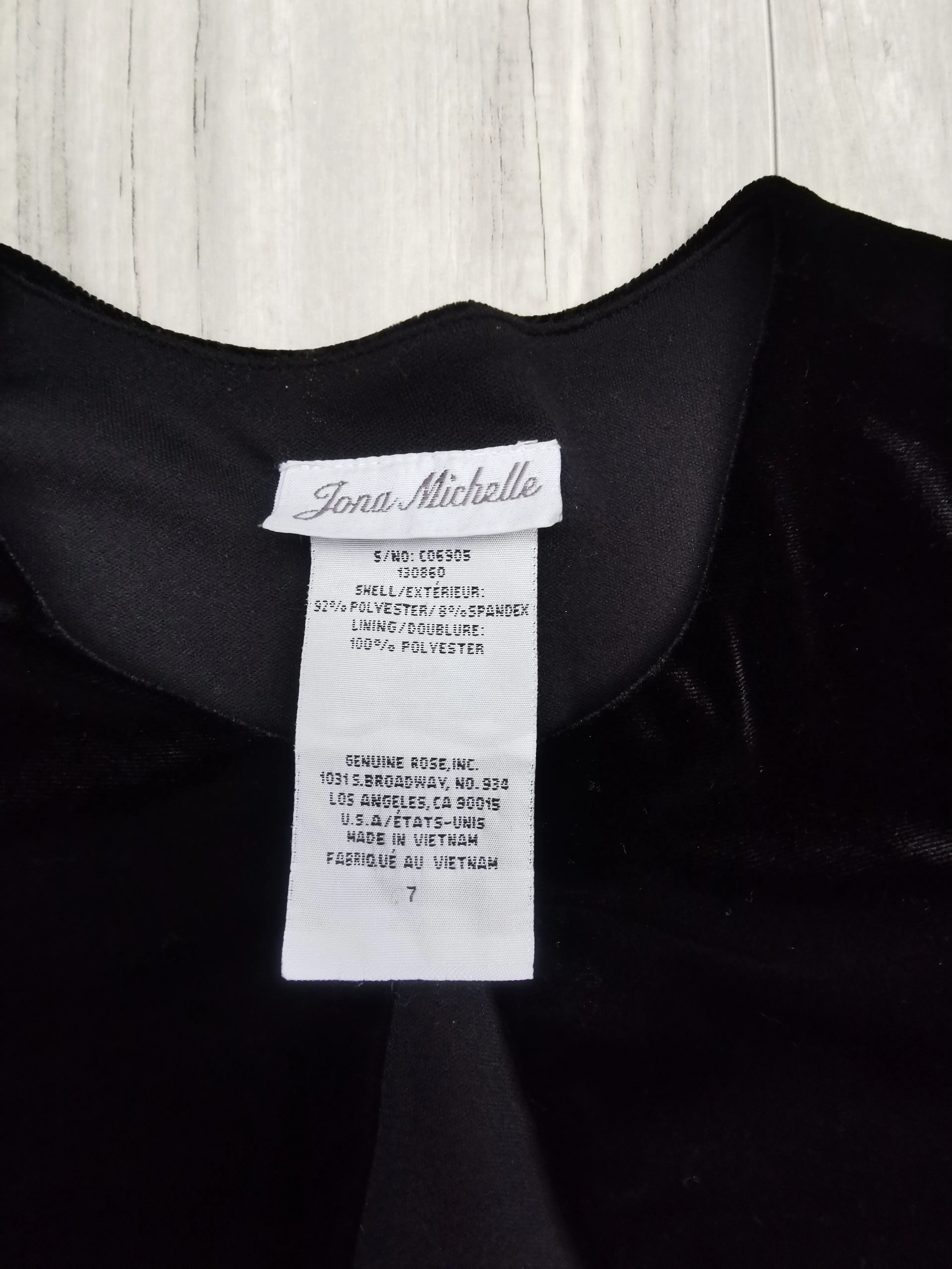 GIRL SIZE 7 YEARS - JONA MICHELLE, Black, Long-sleeve Dress Shrug EUC B32