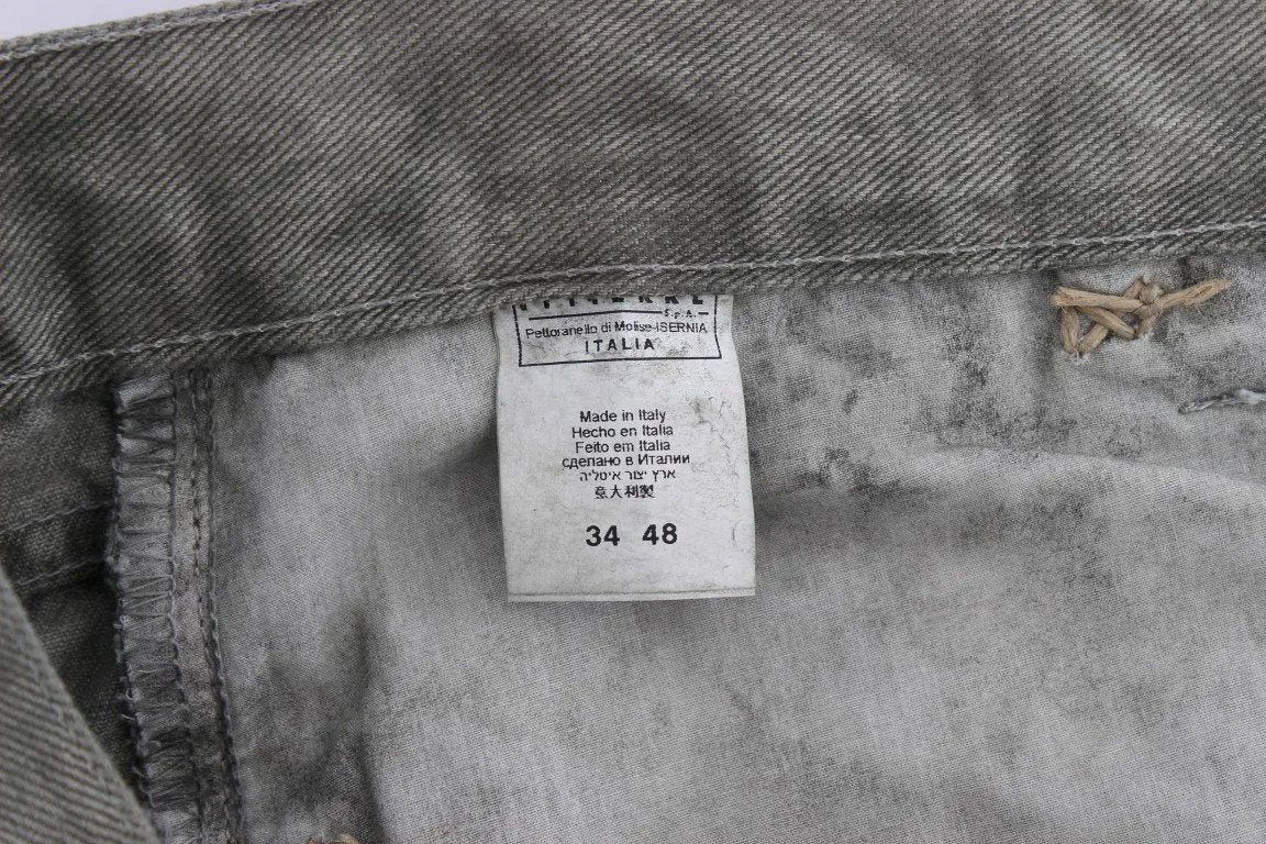 Green Cotton Regular Fit Jeans