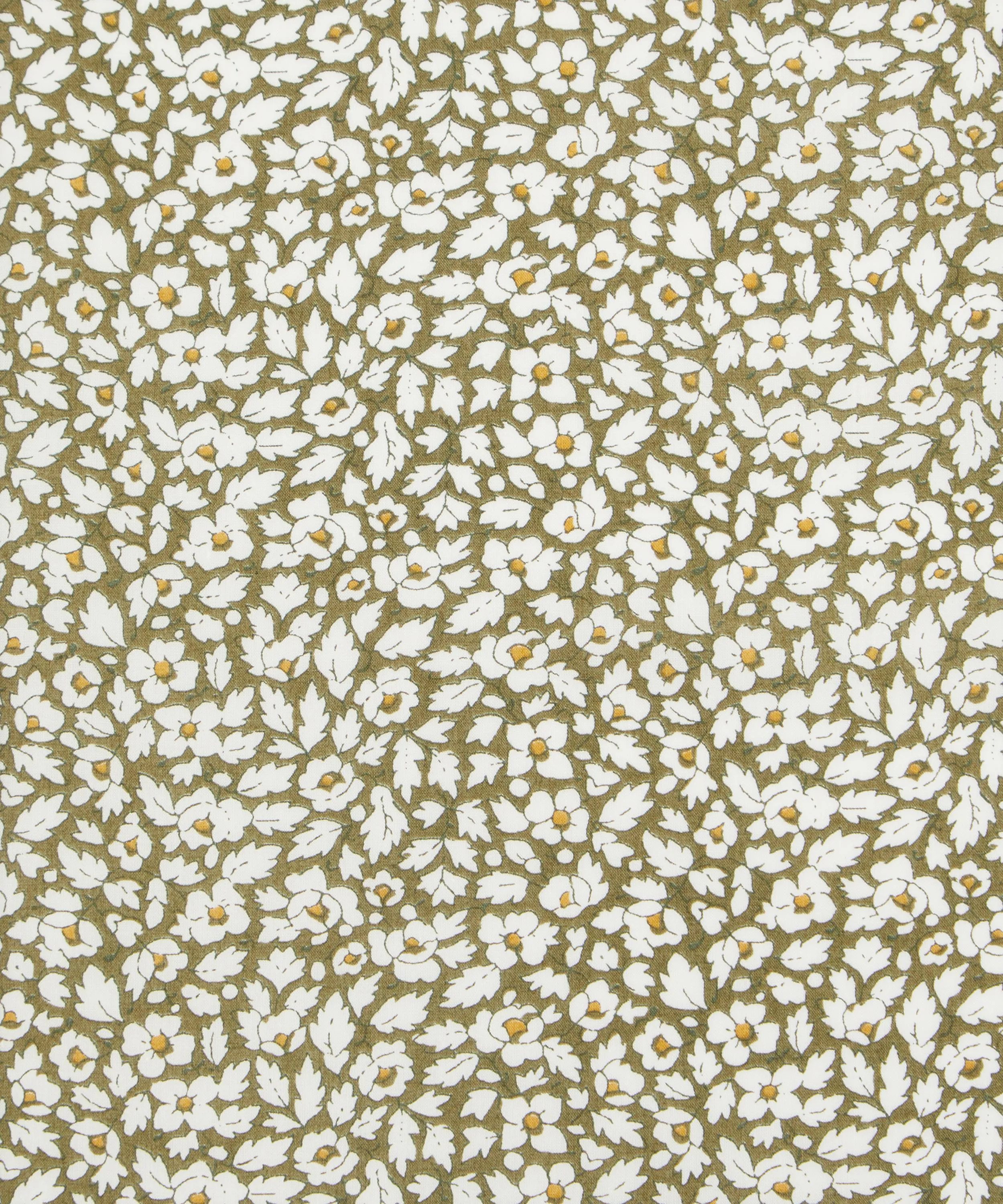 GREEN Feather Meadow 100% Tana Cotton Lawn by Liberty of London Fabrics