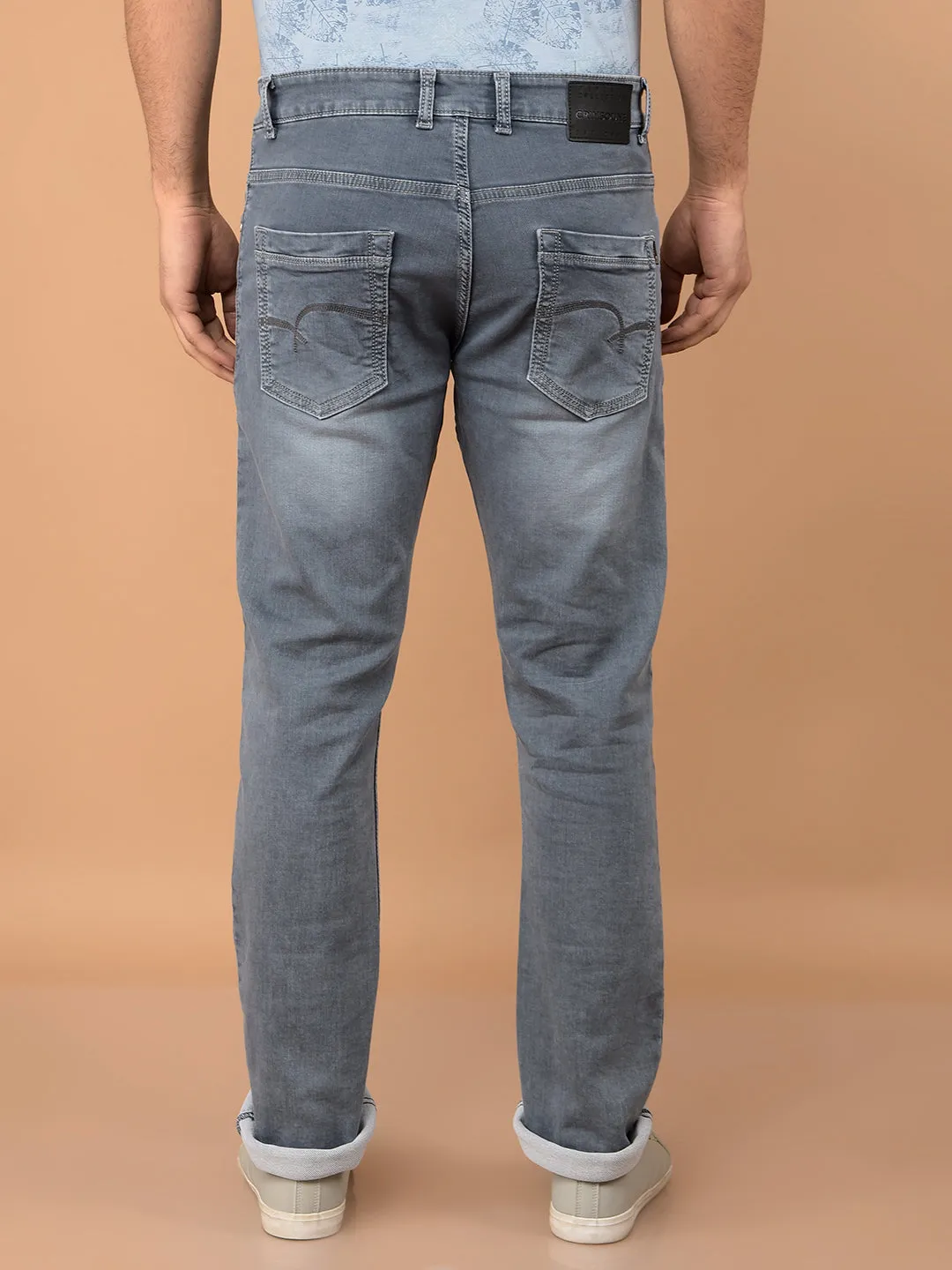 Grey Straight Jeans