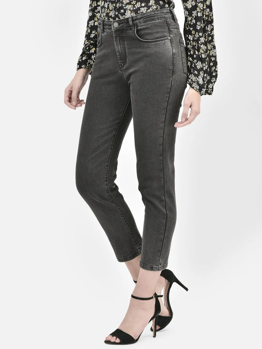 Grey Straight Jeans