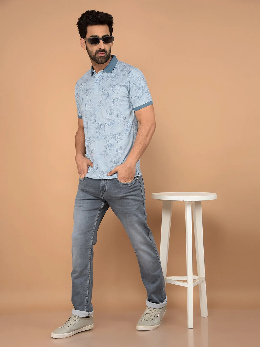 Grey Straight Jeans
