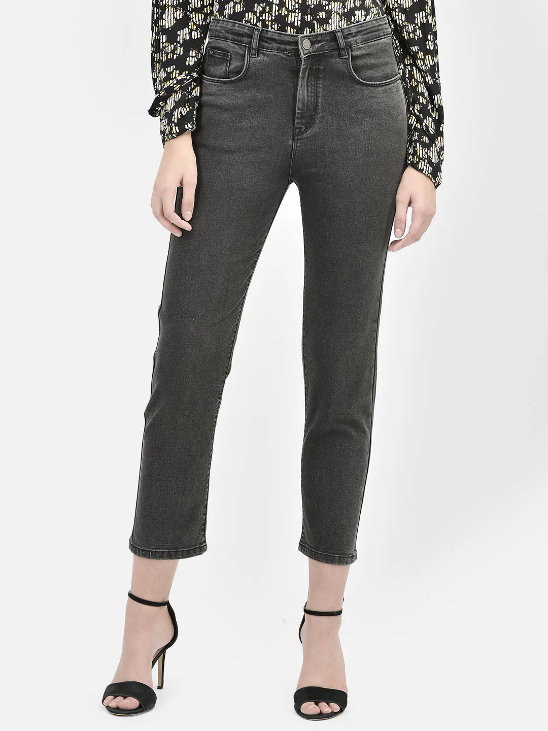 Grey Straight Jeans