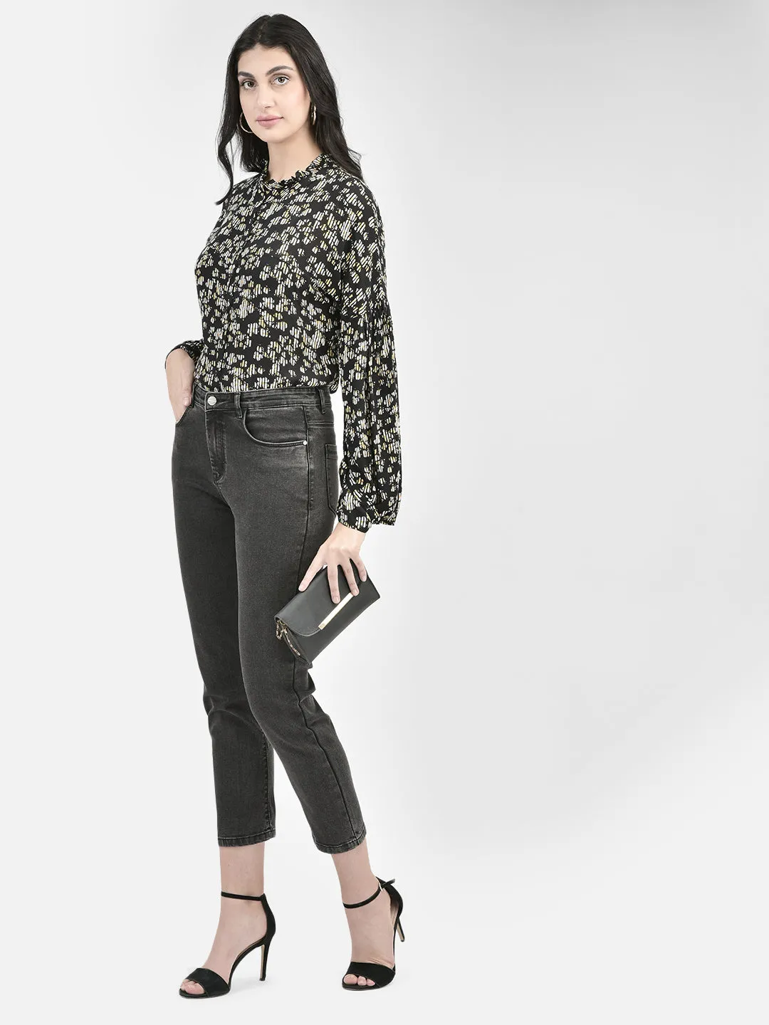 Grey Straight Jeans