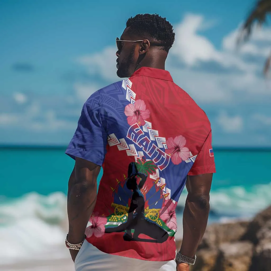 Haiti Neg Maron Hawaiian Shirt Coat Of Arms - Hisbicus Polynesian LT15