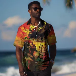 Happy Birthday King of Reggae Hawaiian Shirt LT9