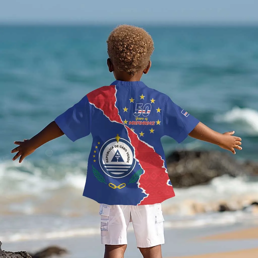 Happy Cabo Verde Kid Hawaiian Shirt 50th Anniversary of Independence LT15