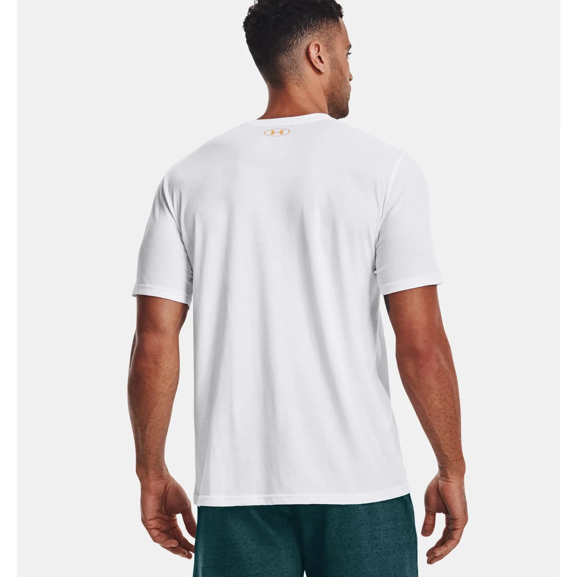 Haut à manches courtes UA ABC Camo Boxed Logo pour homme