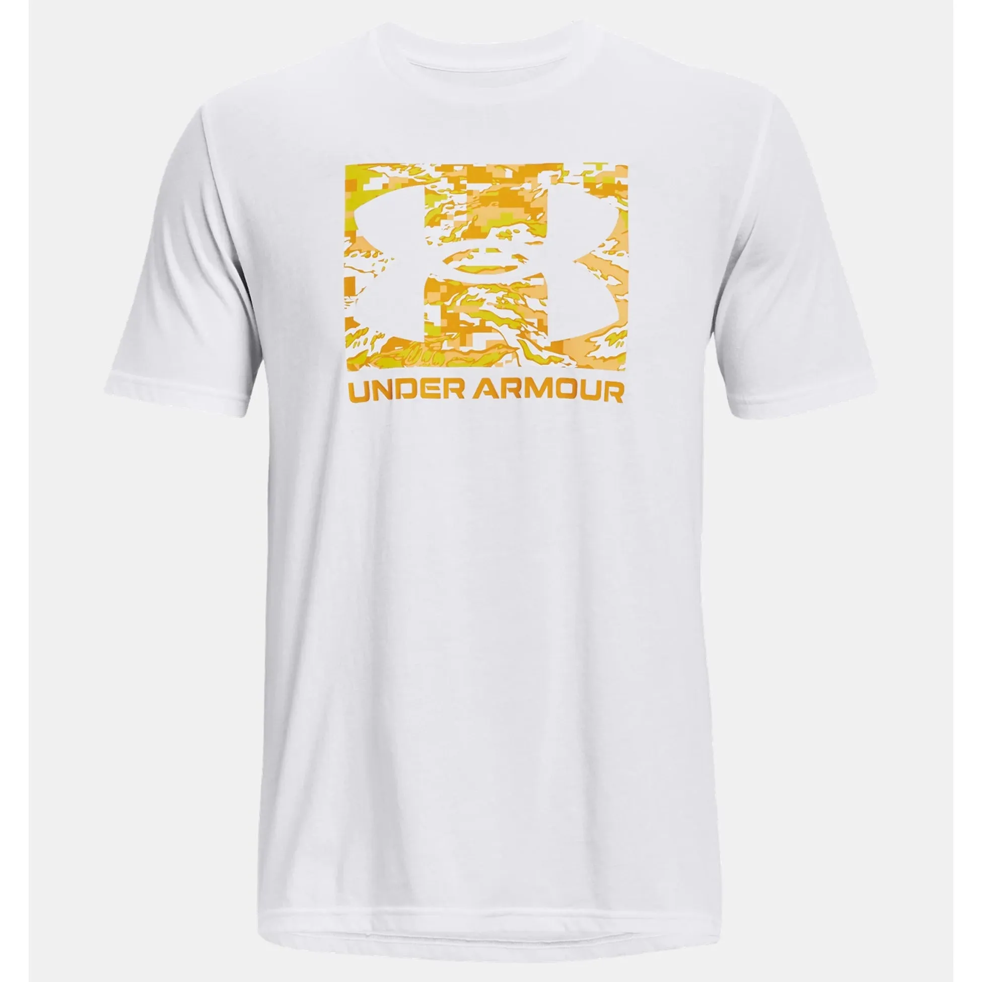Haut à manches courtes UA ABC Camo Boxed Logo pour homme