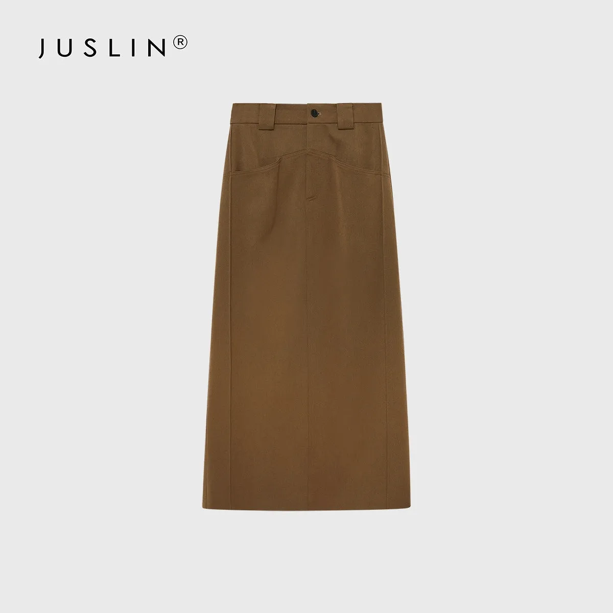 High-Waisted Brown Skirt