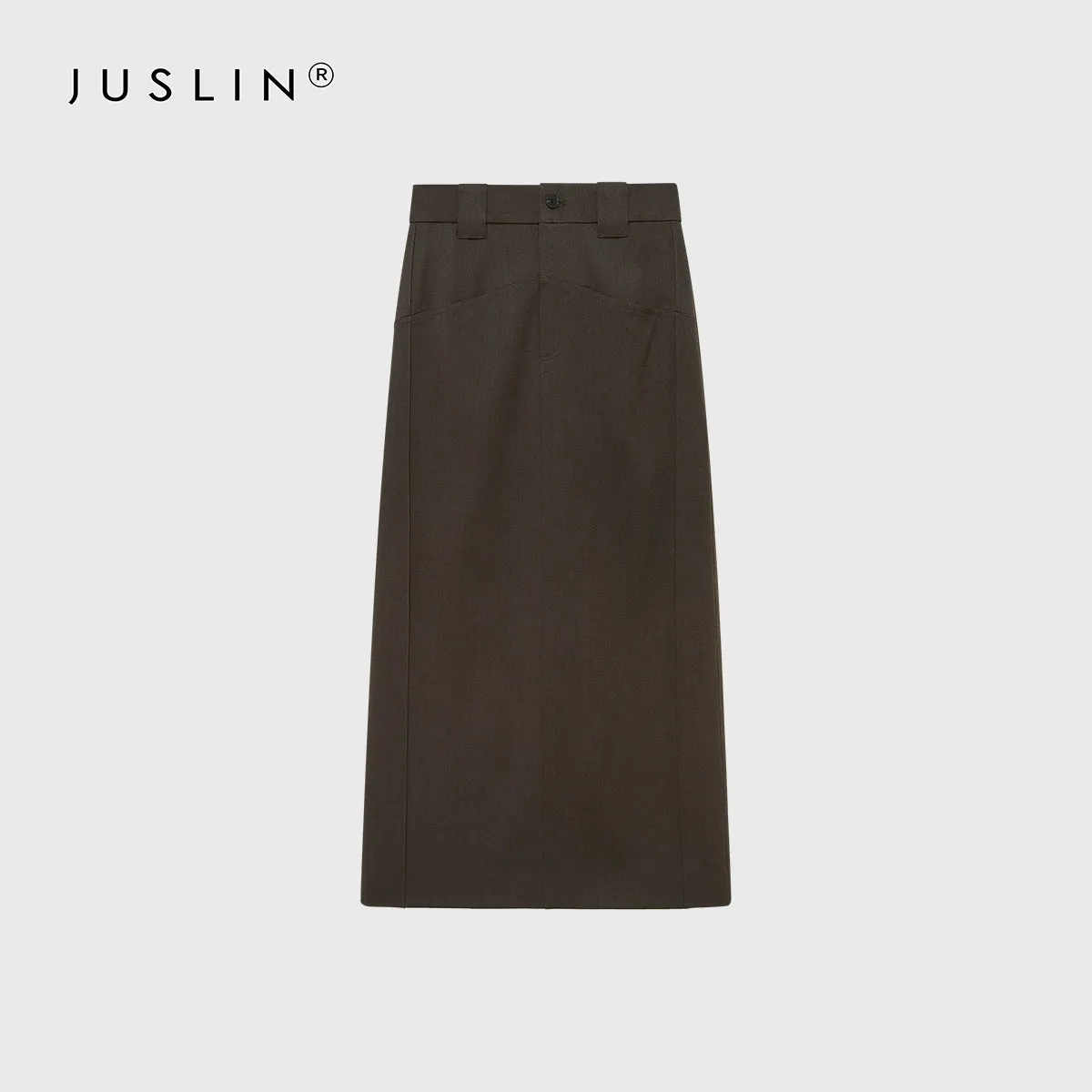 High-Waisted Brown Skirt