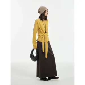 High-Waisted Brown Skirt