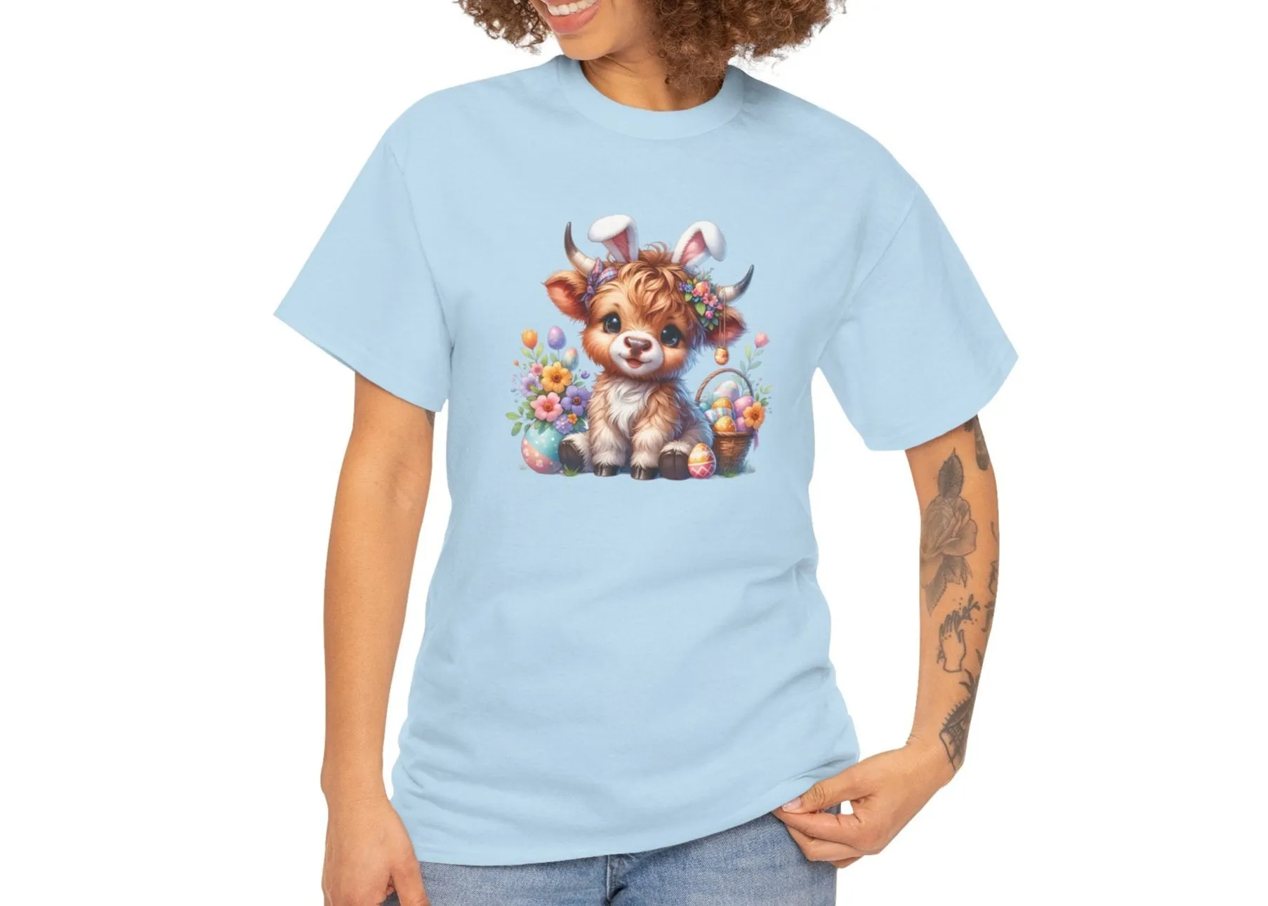 Highland Cow Easter T-Shirt