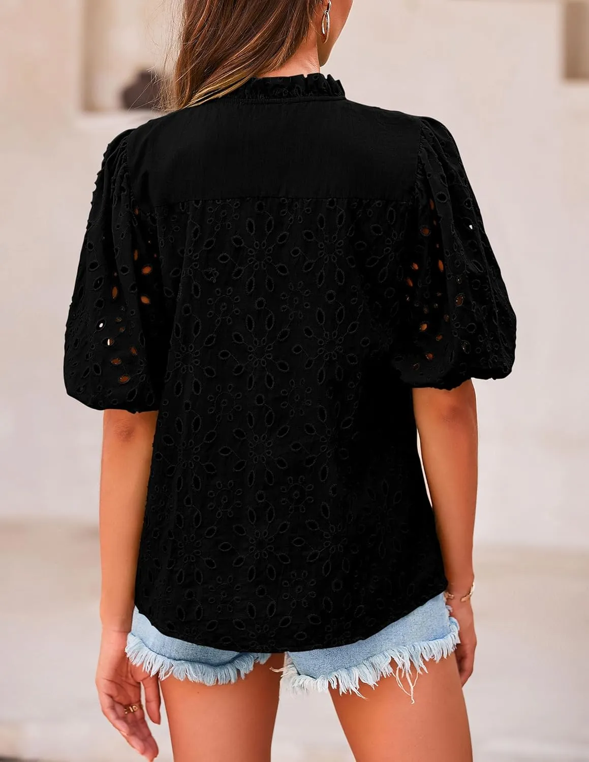 Hollow Lace Blouse