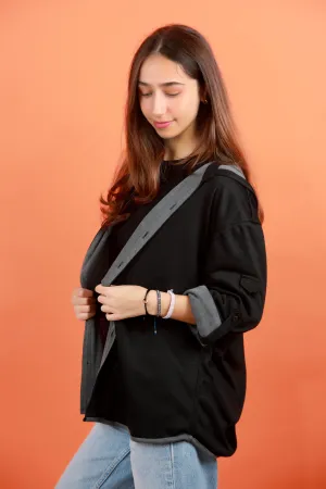 Hoodie Shirt - Black