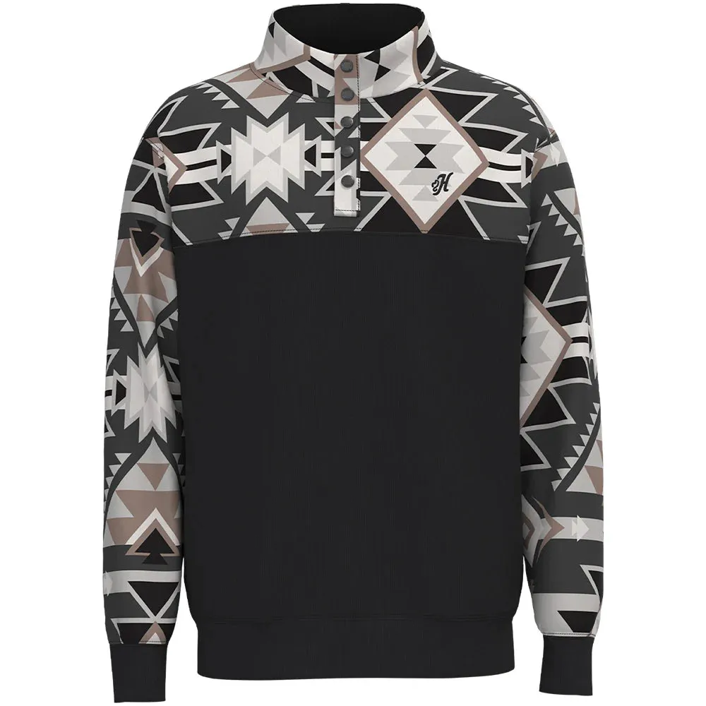 'Hooey, LLC' Men's Stevie Pullover - Black / Aztec