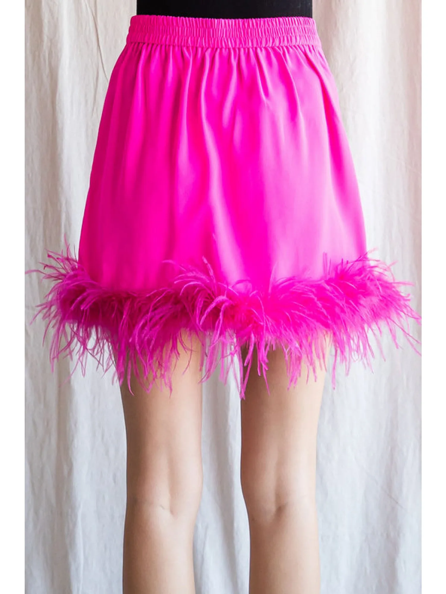 Hot Pink Feather Skirt
