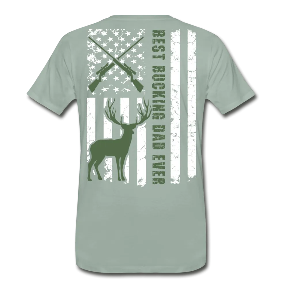 Hunting Flag Best Bucking Dad Ever Men's Premium T-Shirt (CK4118)