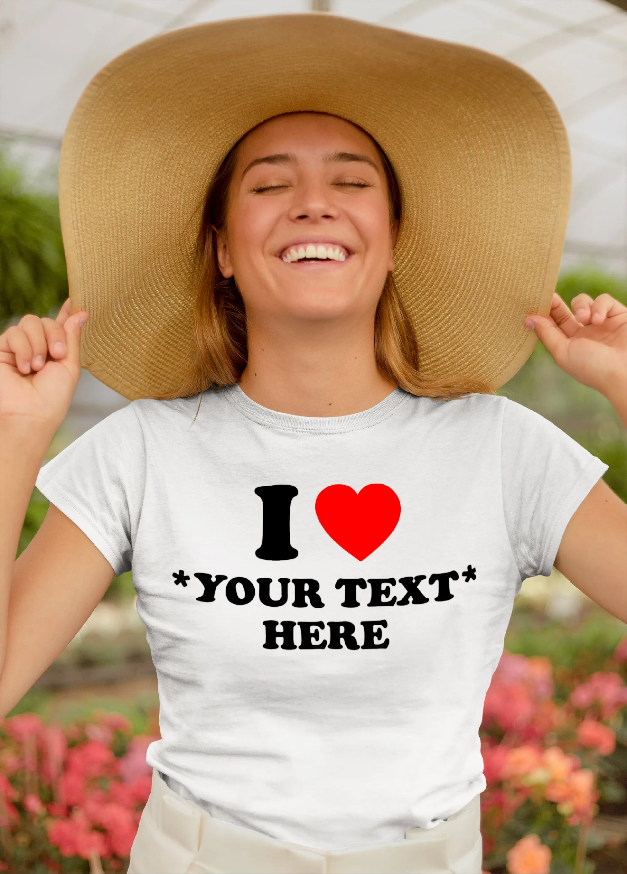 I ❤️ Custom Text Shirt, Personalized Gift For Her, I LOVE Valentines Shirt, Retro Graphic Stylish Outfit, Summer Gifts for Boyfriend
