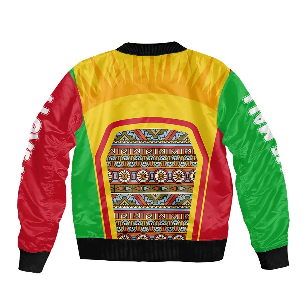 I Love Mali Sleeve Zip Bomber Jacket Famous Tourist Destinations TS04