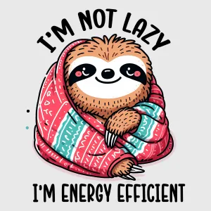 'I'm Not Lazy, I'm Resting Sloth' Transfer