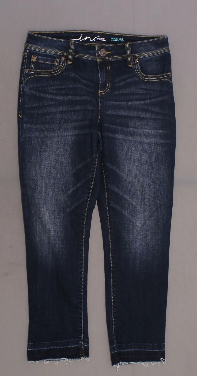 INC International Concepts Women's Skinny Leg Regular Fit Crop Jeans