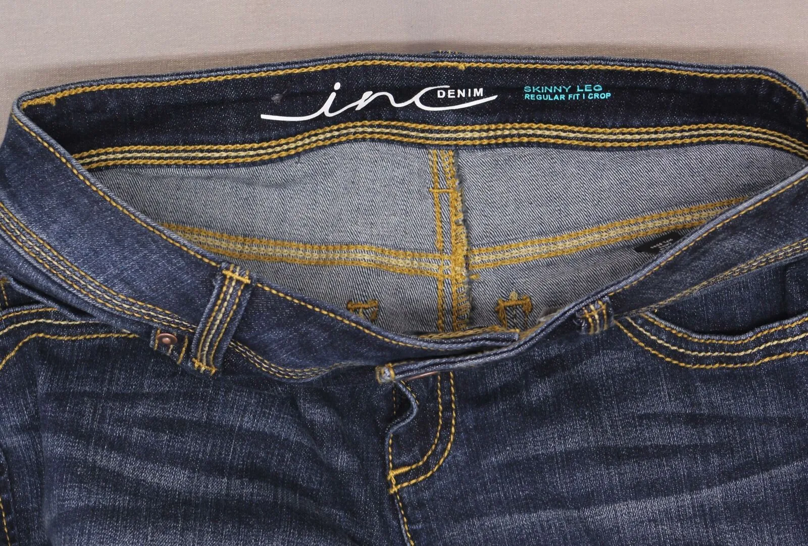 INC International Concepts Women's Skinny Leg Regular Fit Crop Jeans