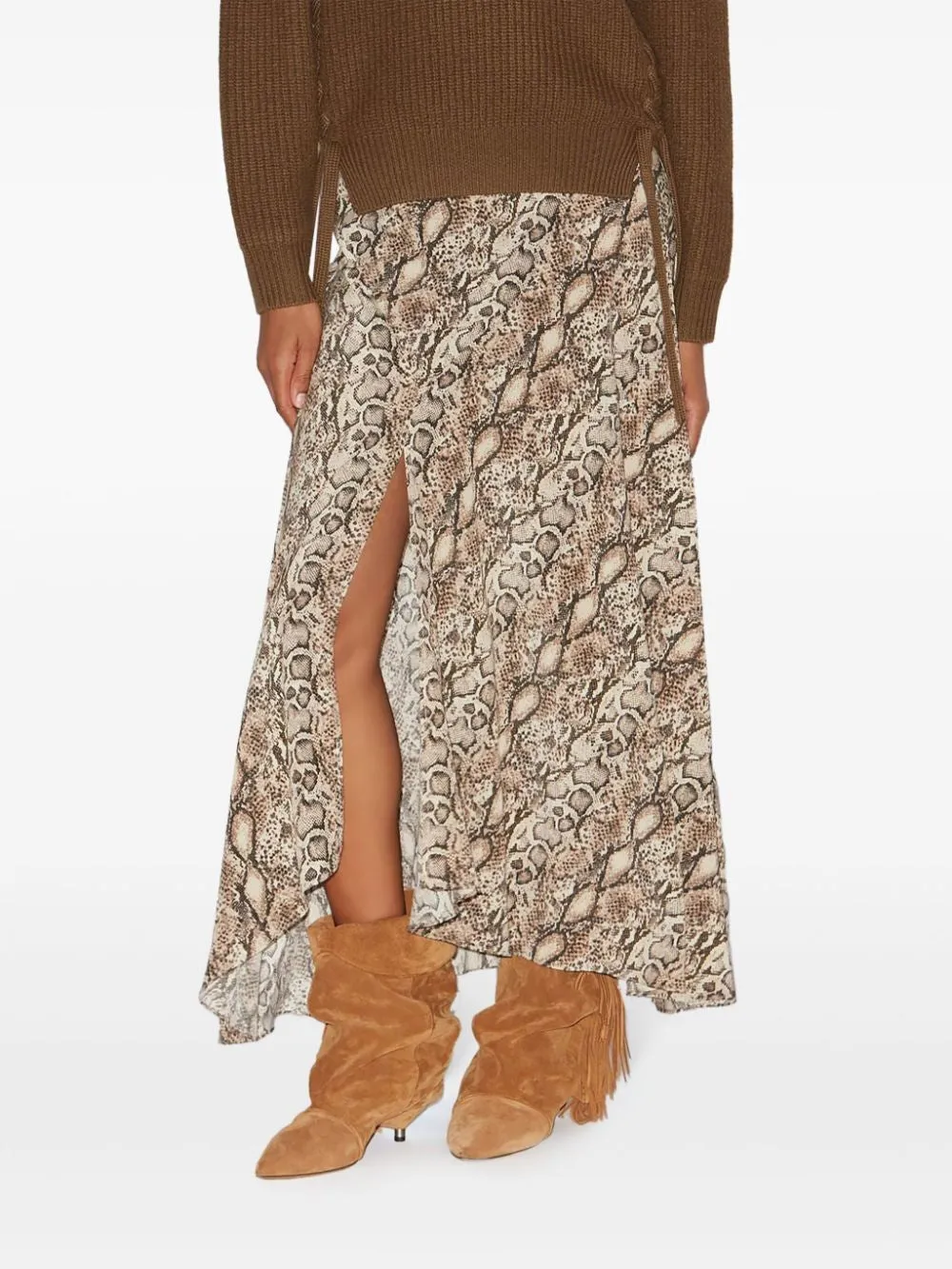 ISABEL MARANT Sakura Long Printed Silk Skirt