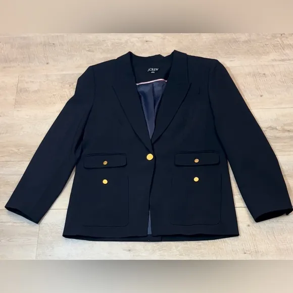 J. Crew Women’s Vivienne Blazer In Italian Four Season Wool Blend Size 12