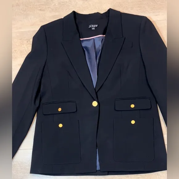 J. Crew Women’s Vivienne Blazer In Italian Four Season Wool Blend Size 12
