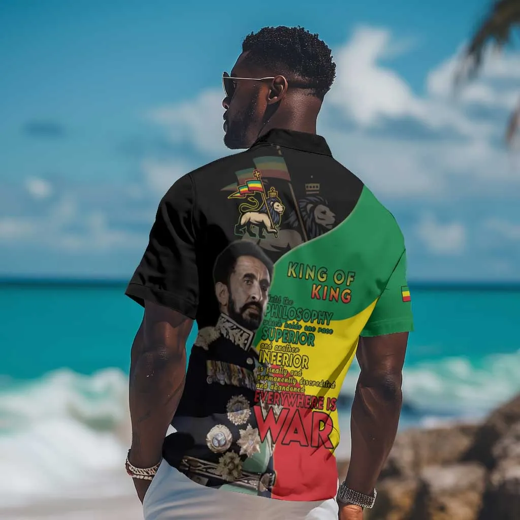 Jah Rastafari Hawaiian Shirt Haile Selassie LT15
