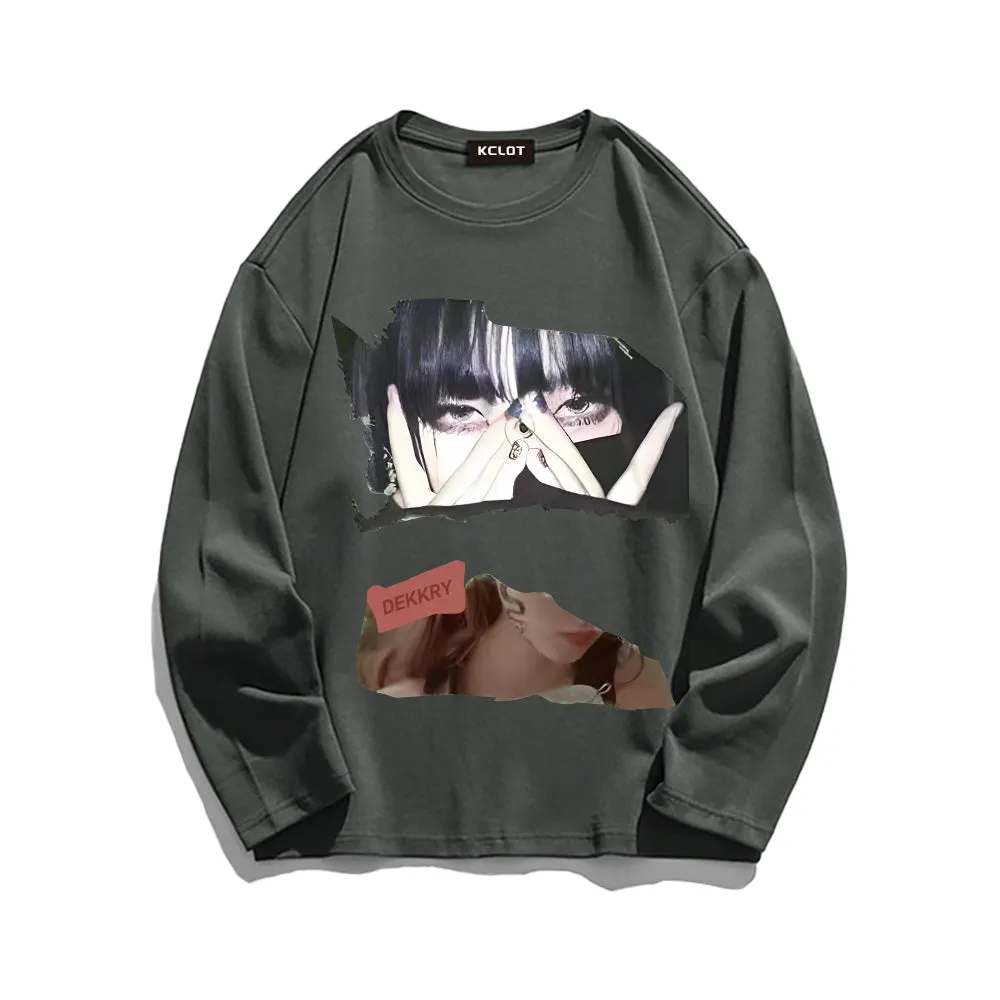 Japanese Girl Print Sweatshirt