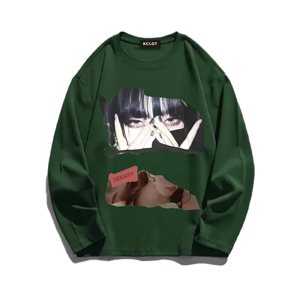 Japanese Girl Print Sweatshirt