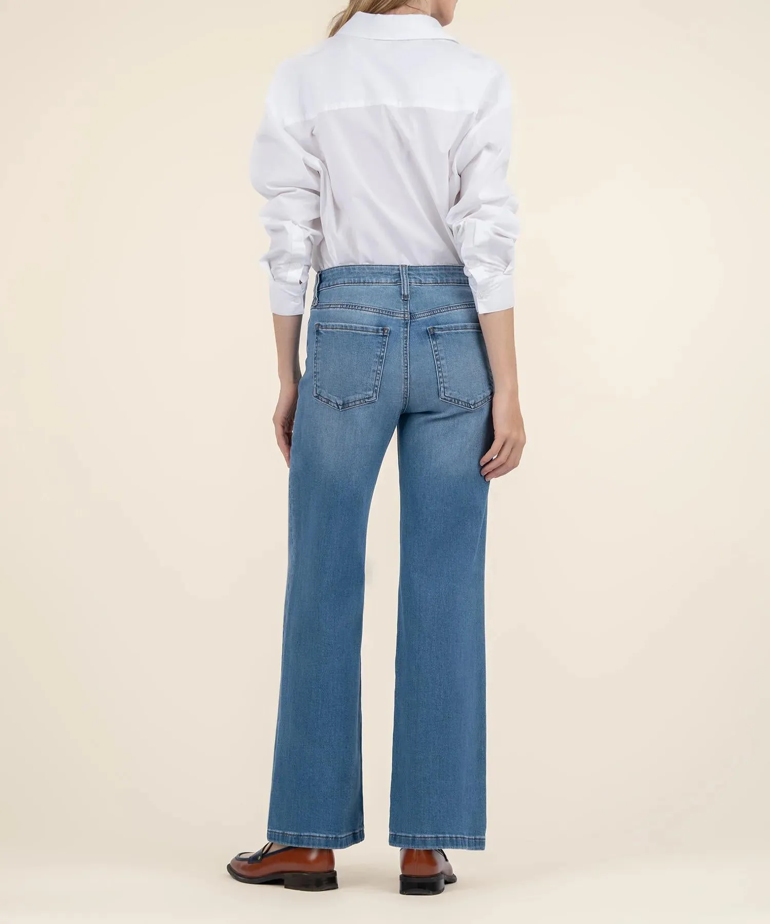 Jean High Rise Wide Leg Clean Hem