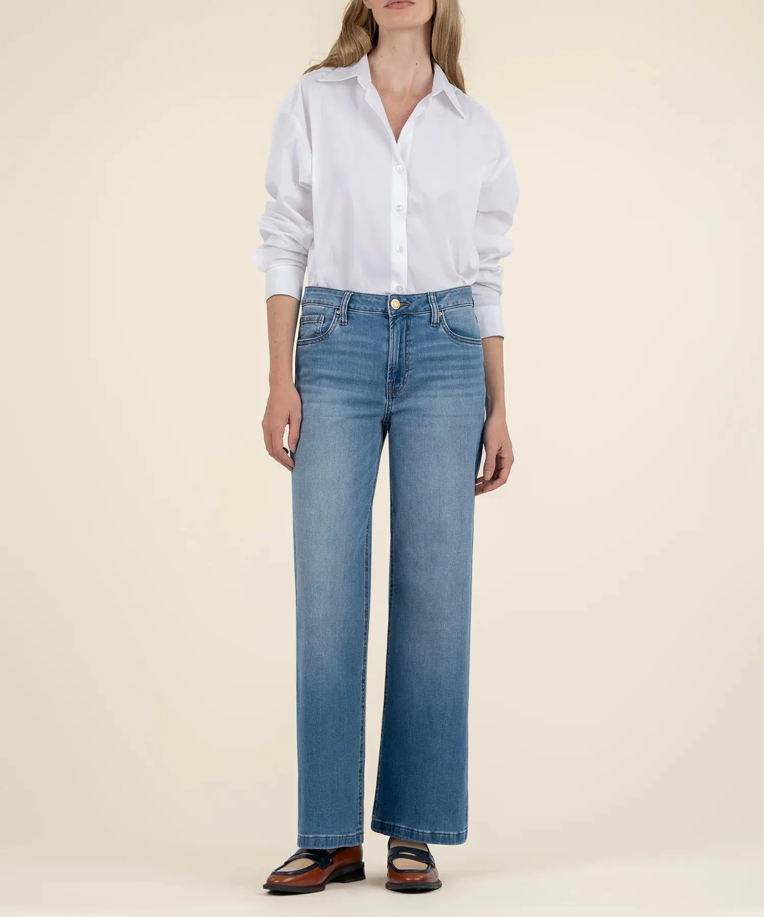 Jean High Rise Wide Leg Clean Hem