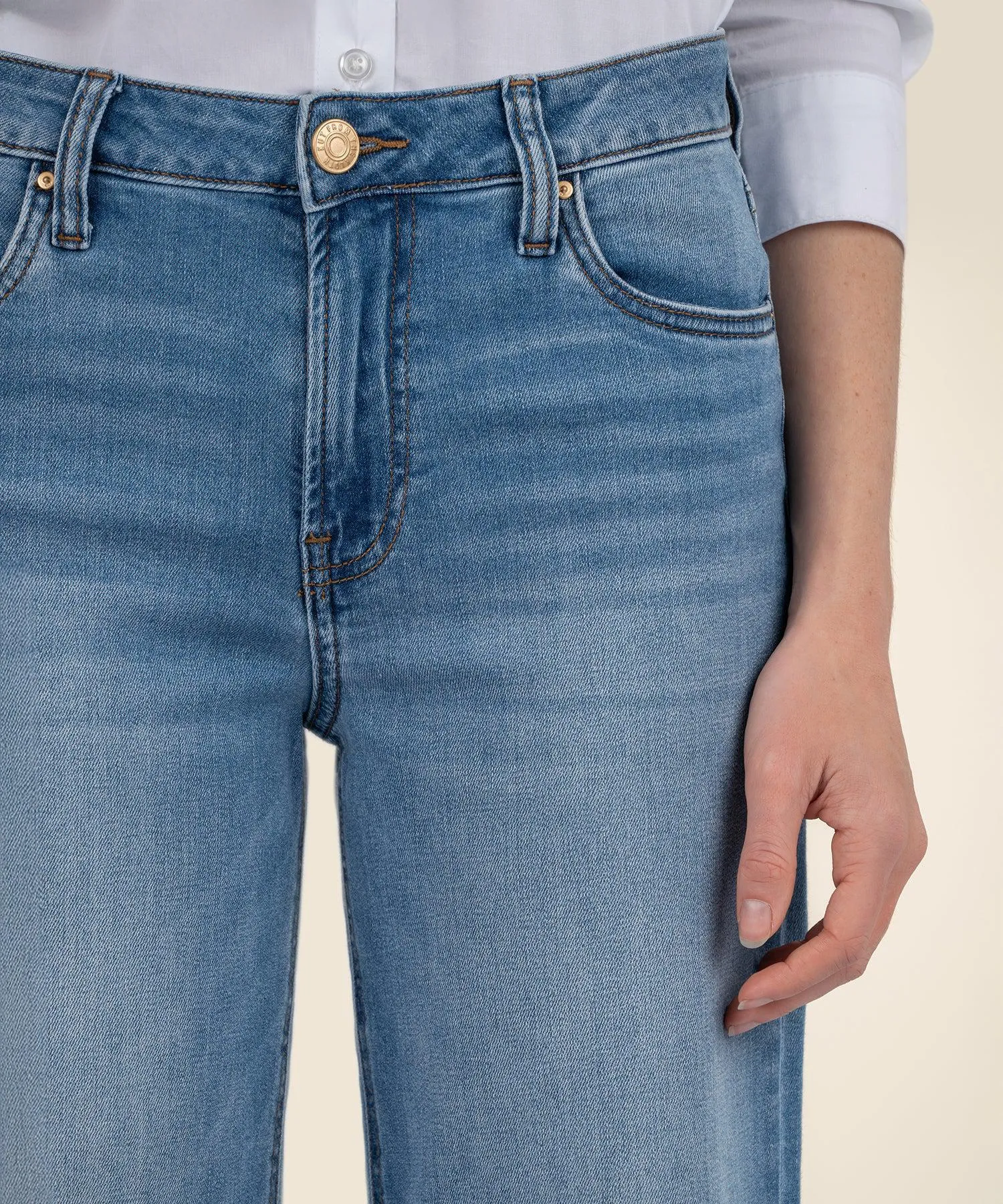 Jean High Rise Wide Leg Clean Hem