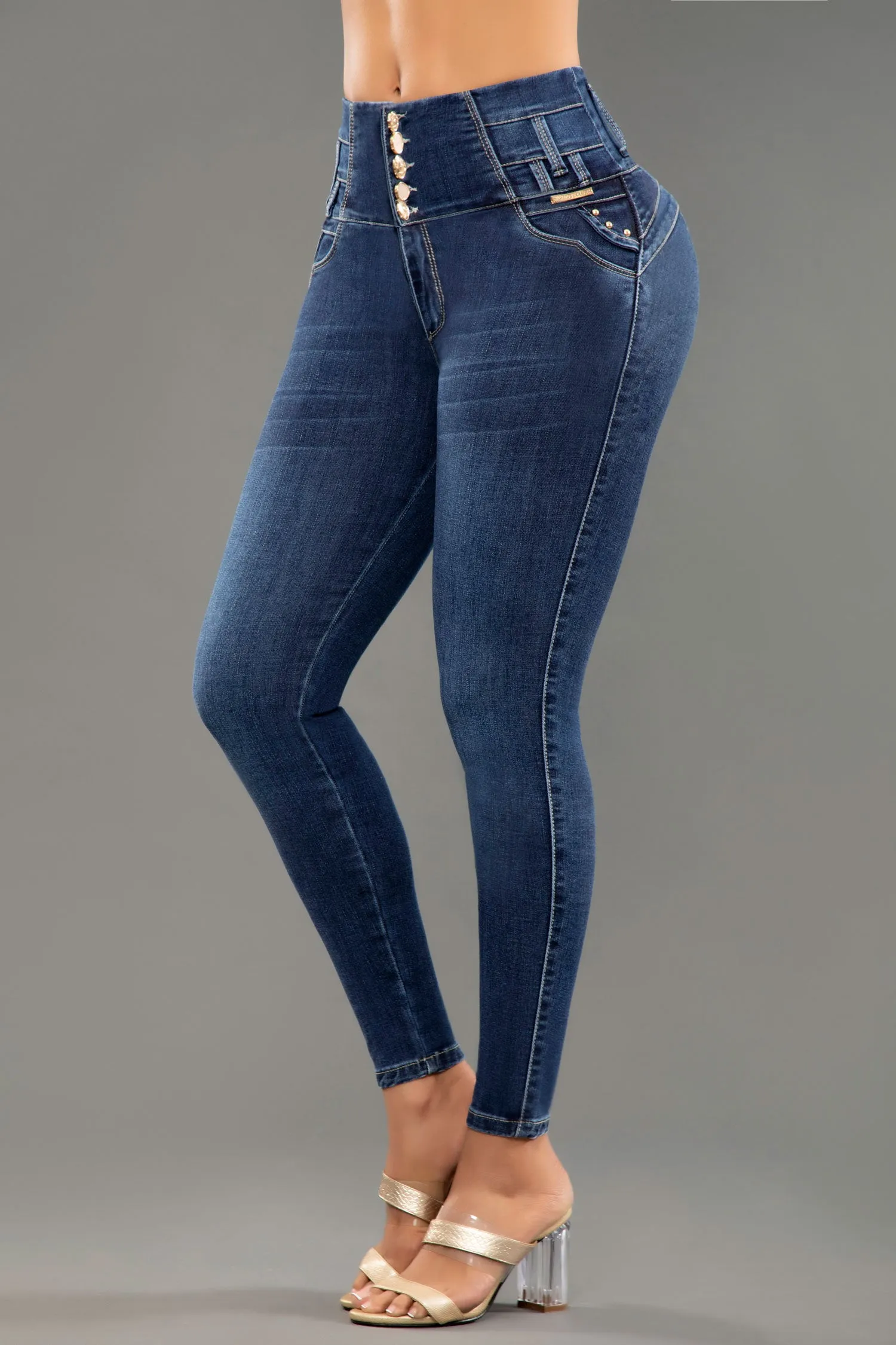 JEANS COLOMBIANOS PUSH UP AZUL 6626