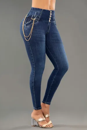 JEANS COLOMBIANOS PUSH UP AZUL 6626