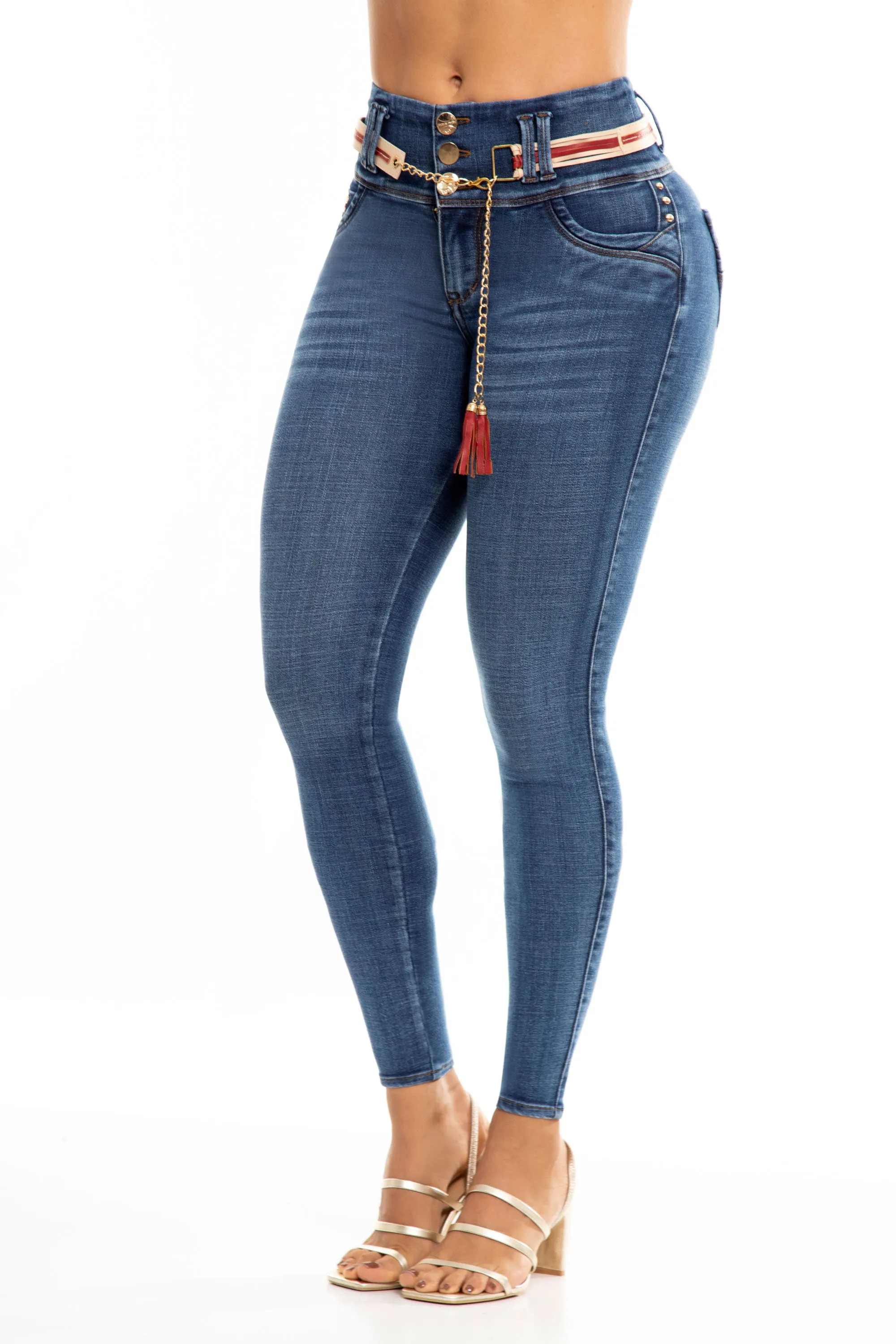 JEANS COLOMBIANOS PUSH UP AZUL 6937