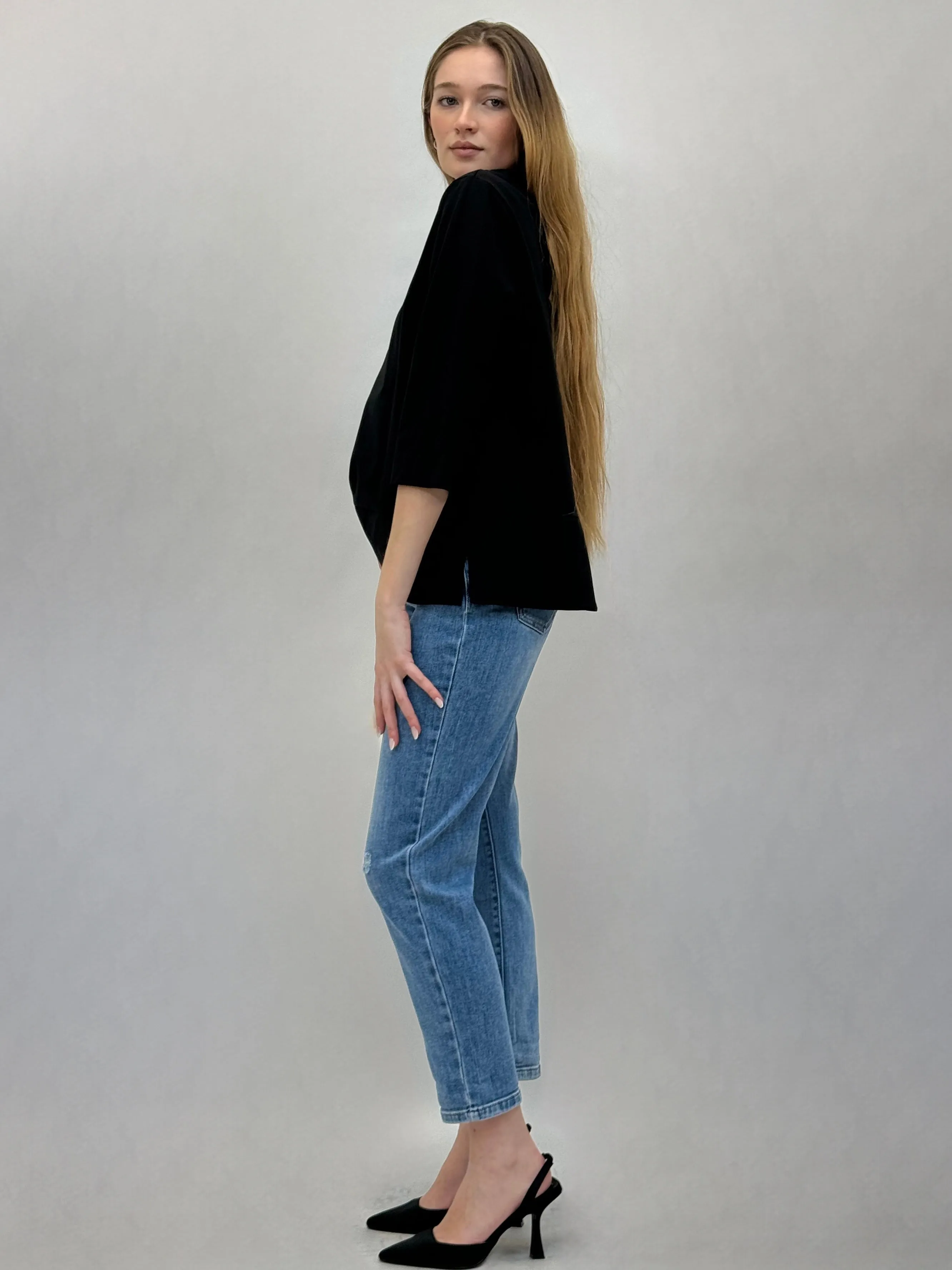 Jeans mum fit con cintura