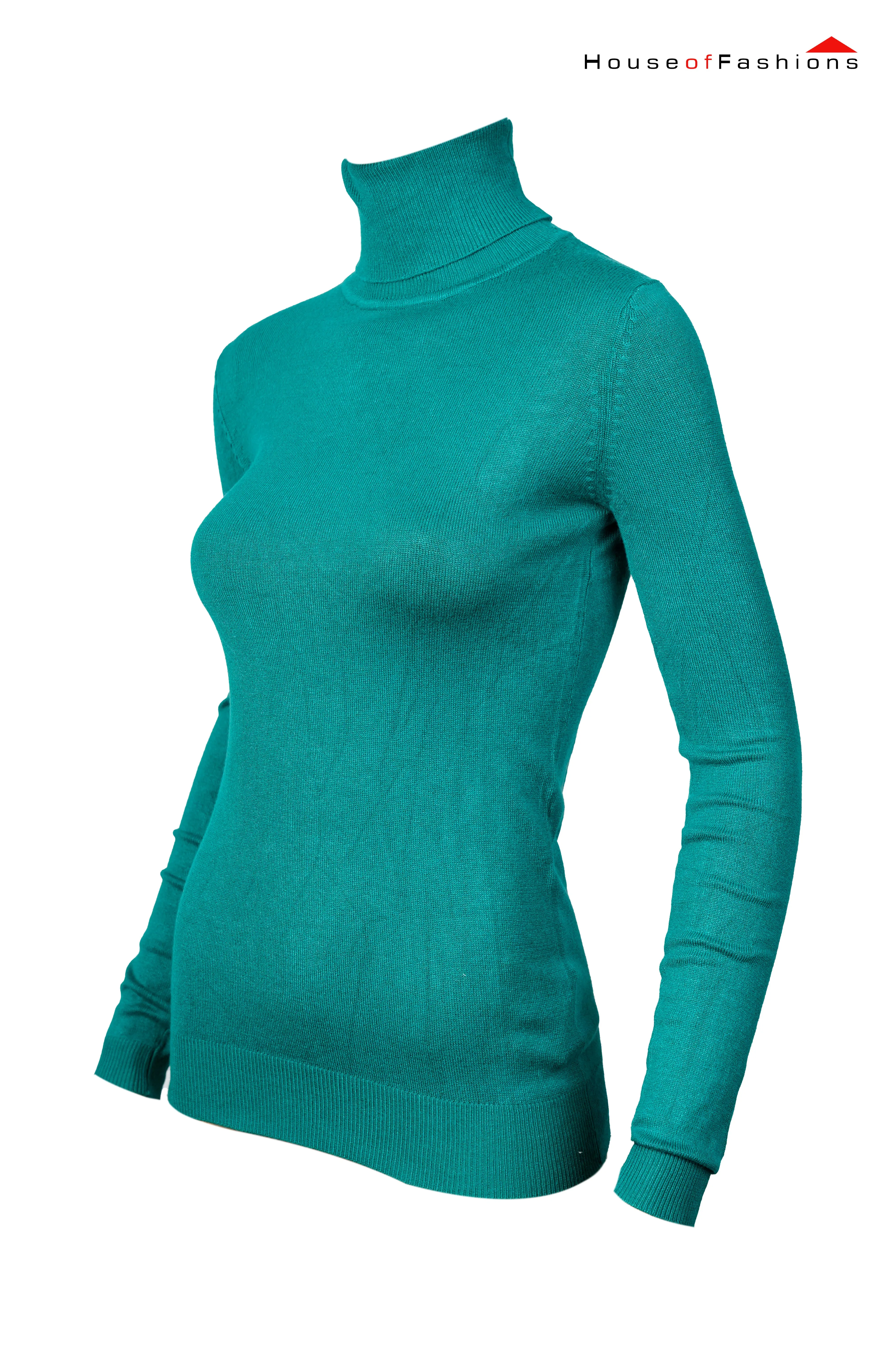 Jersey high neck for women, fashionable knit sweaters with high neck