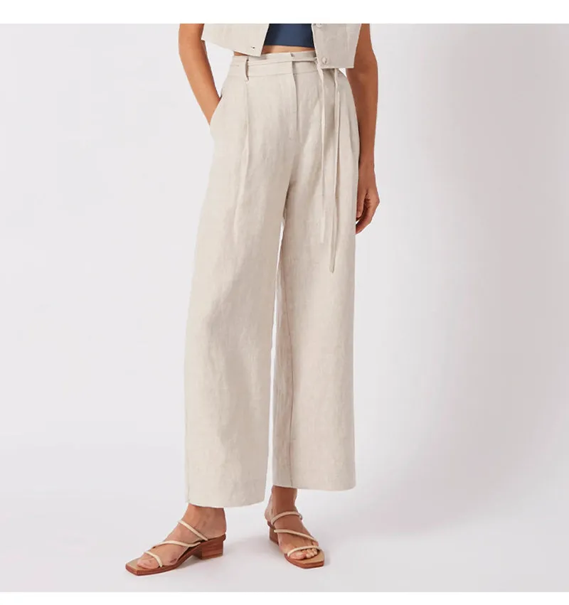 Jessyca - High-waisted linen pants
