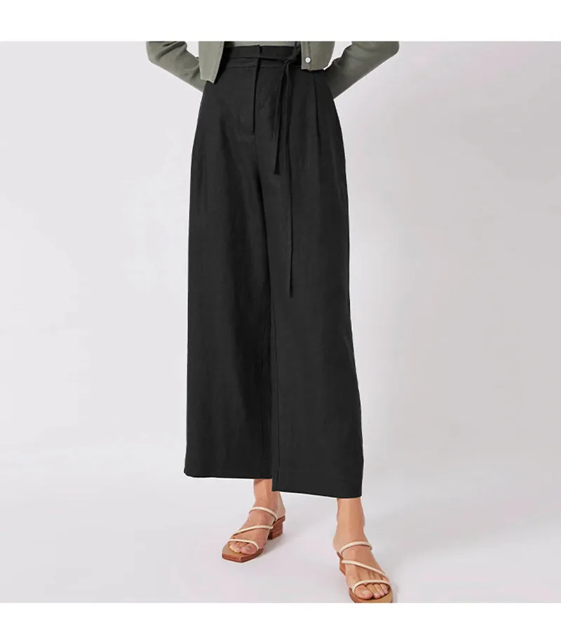 Jessyca - High-waisted linen pants
