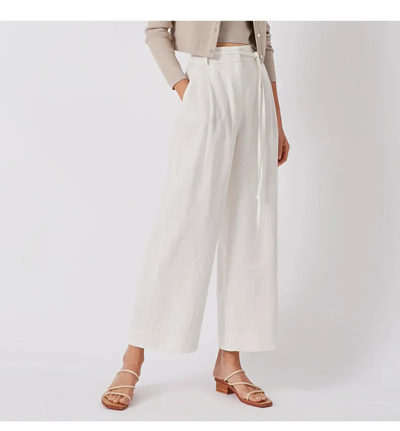 Jessyca - High-waisted linen pants